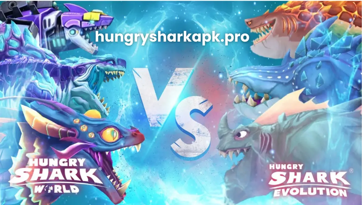Hungry Shark Evolution vs. Hungry Shark World